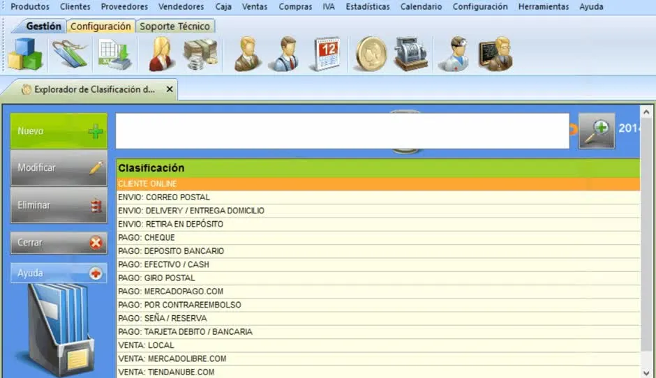Nueva clasificación clientes