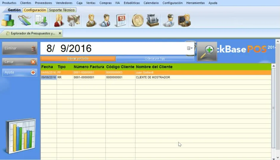 Abrir explorador de presupuestos y remitos