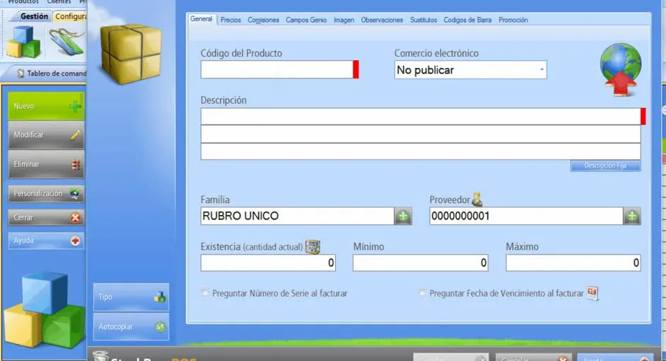 Ingresar códigol producto