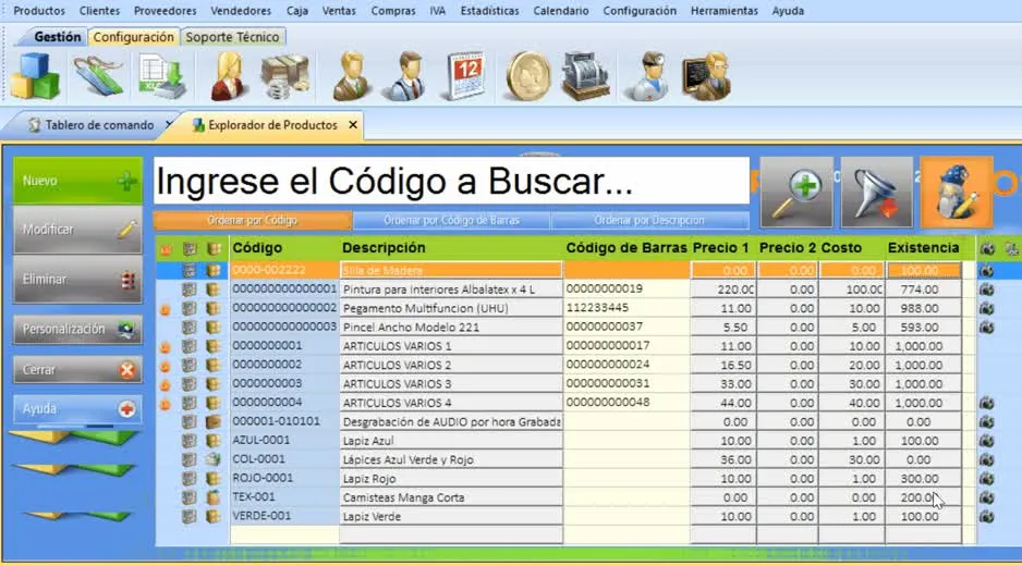 Ícono de modificación rápida