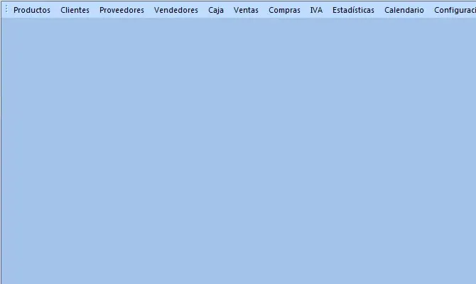 Menú Importar o Modificar Productos desde Excel
