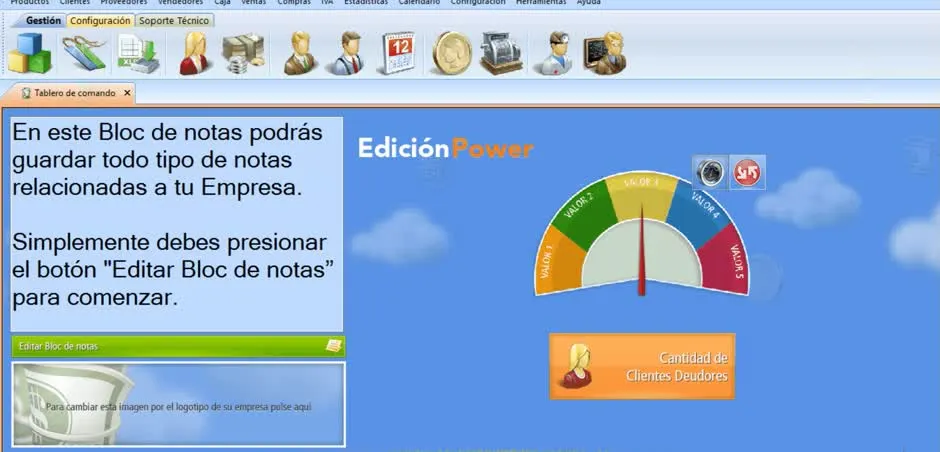 ‍Tablero de Comando: Activar el contador de Clientes Deudores