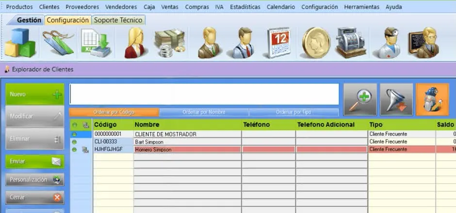 Acceso al explorador de clientes