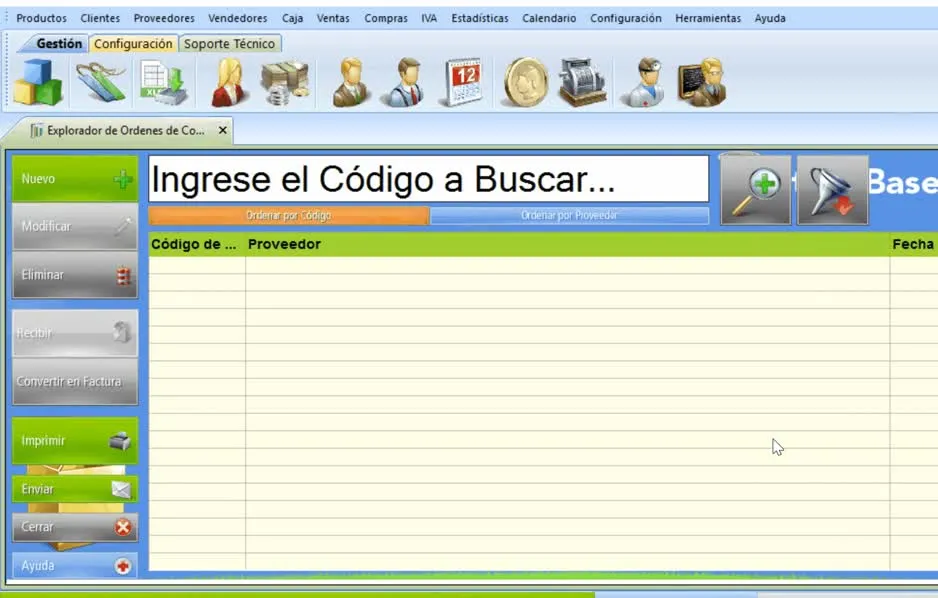 Conversión de orden de compra a factura