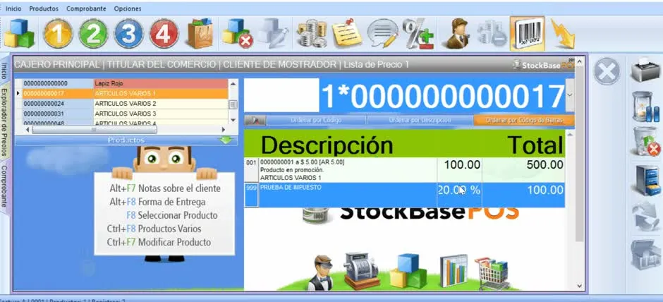 se aplicará sobre el subtotal neto del comprobante