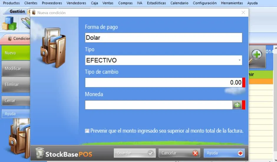 tipo de cambio en condiciones de venta