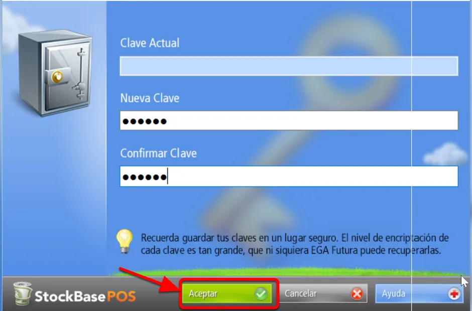 Asignacion de contraseña de supervisor de ventas