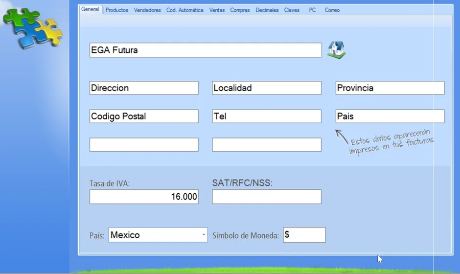 Datos Fiscales de la Empresa