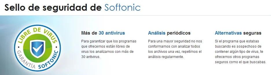 Sello de seguridad de Softonic