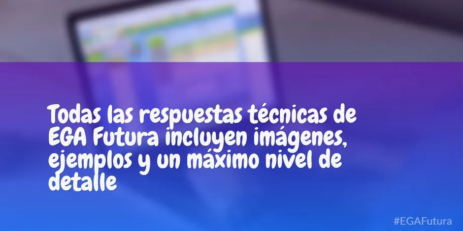 Todas las respuestas técnicas de EGA Futura incluyen imágenes, ejemplos y un máximo nivel de detalle.
