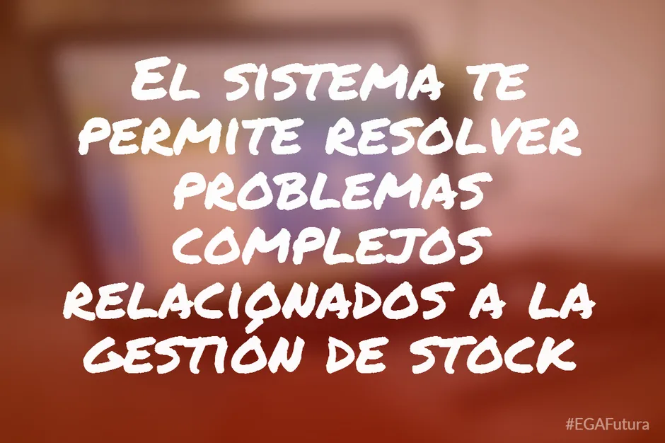 El sistema te permite resolver problemas complejos relacionados a la gestión de stock