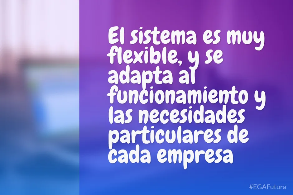 El sistema es muy flexible, y se adapta al funcionamiento y las necesidades particulares de cada empresa