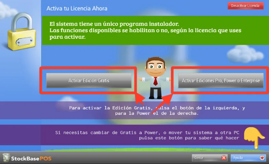 Activa la Edición Gratis o la Power