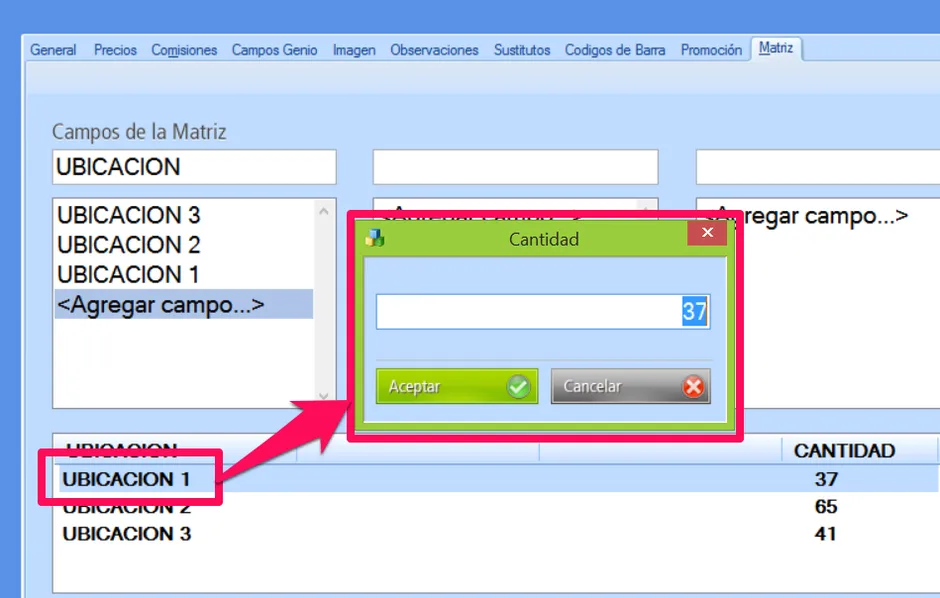 Creacion de variante stock