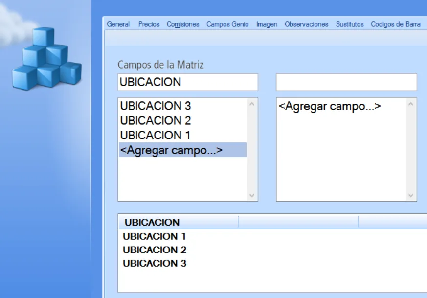Los componentes de la matriz son configurables