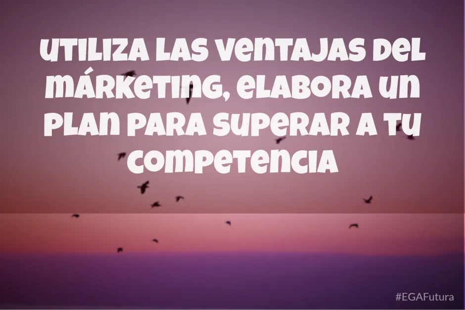 Utiliza las ventajas del márketing, elabora un plan para superar a tu competencia