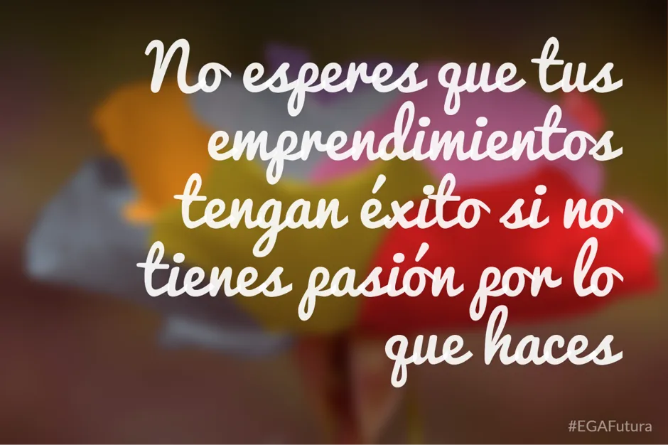 No esperes que tus emprendimientos tengan éxito si no tienes pasión por lo que haces