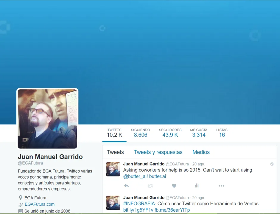 Perfil de Twitter