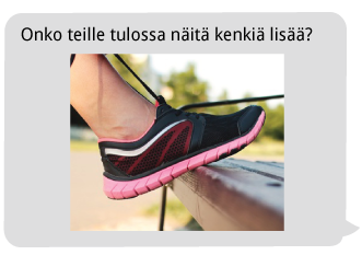 Lisämyynti onnistuu chat - asiakaspalvelulla. Puhekupla 3