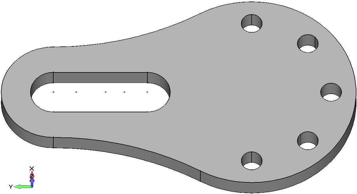 Femap NX Nastran ‍Создание пяти отверстий под болты за один шаг с использованием кругового массива