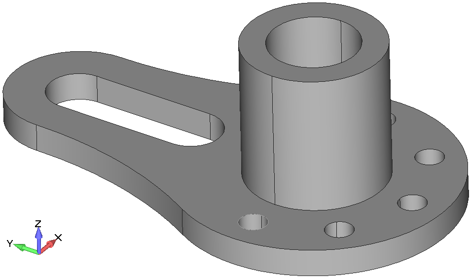 Femap NX Nastran ‍Создание бобышки с использованием команды Geometry, Solid, Extrude