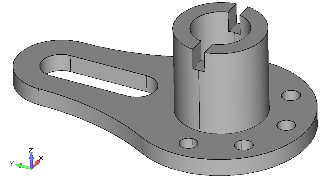 Femap NX Nastran ‍3-D модель направляющей