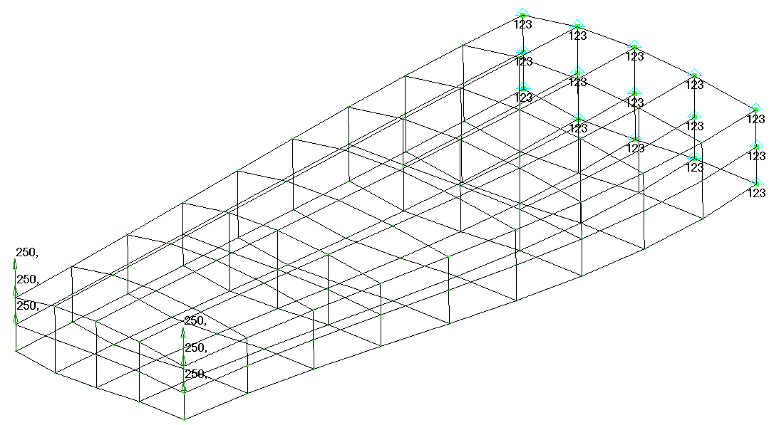 Femap NX Nastran Каркасный режим отображения модели Femap