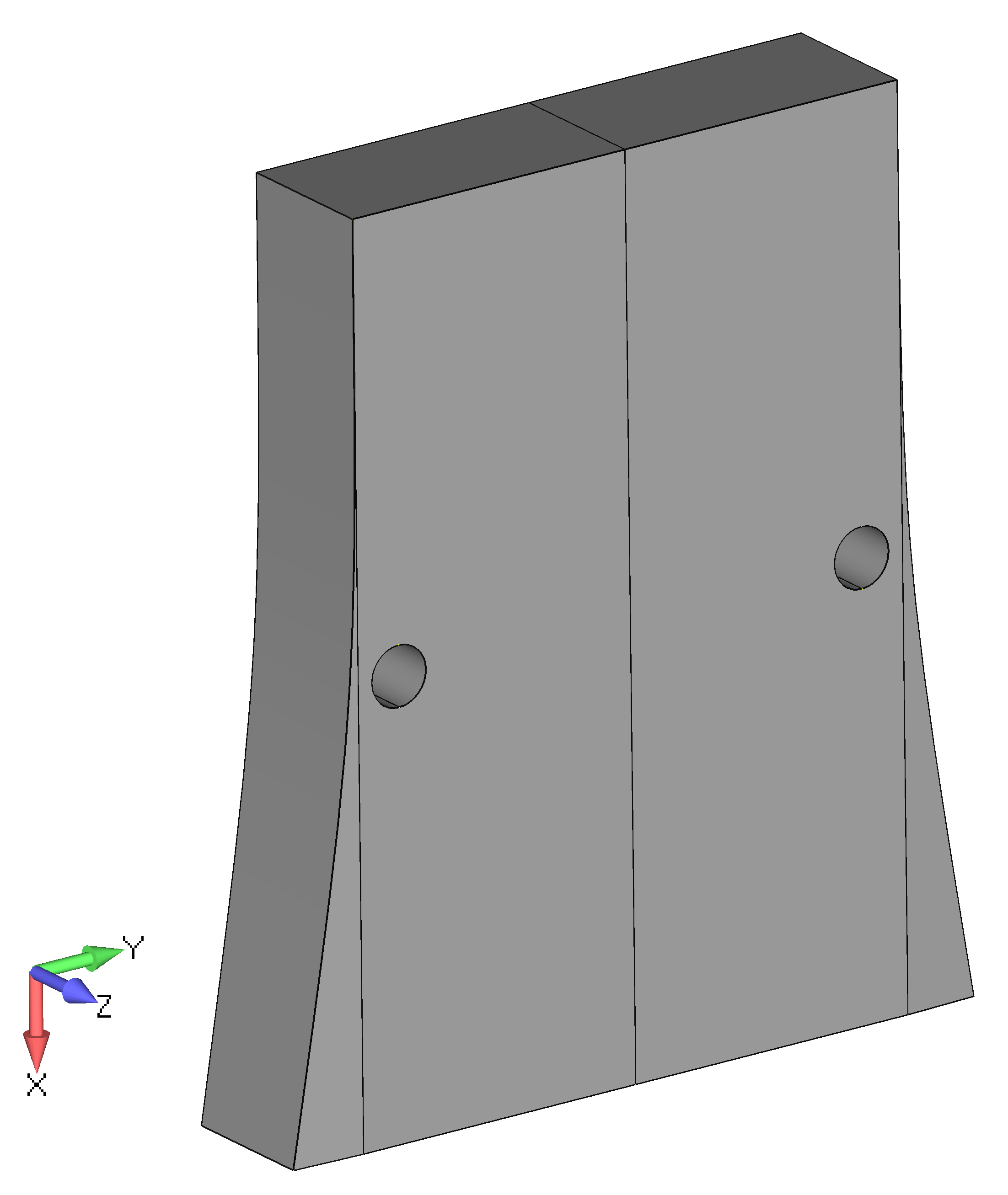 Femap NX Nastran Разделение геометрической модели пополам