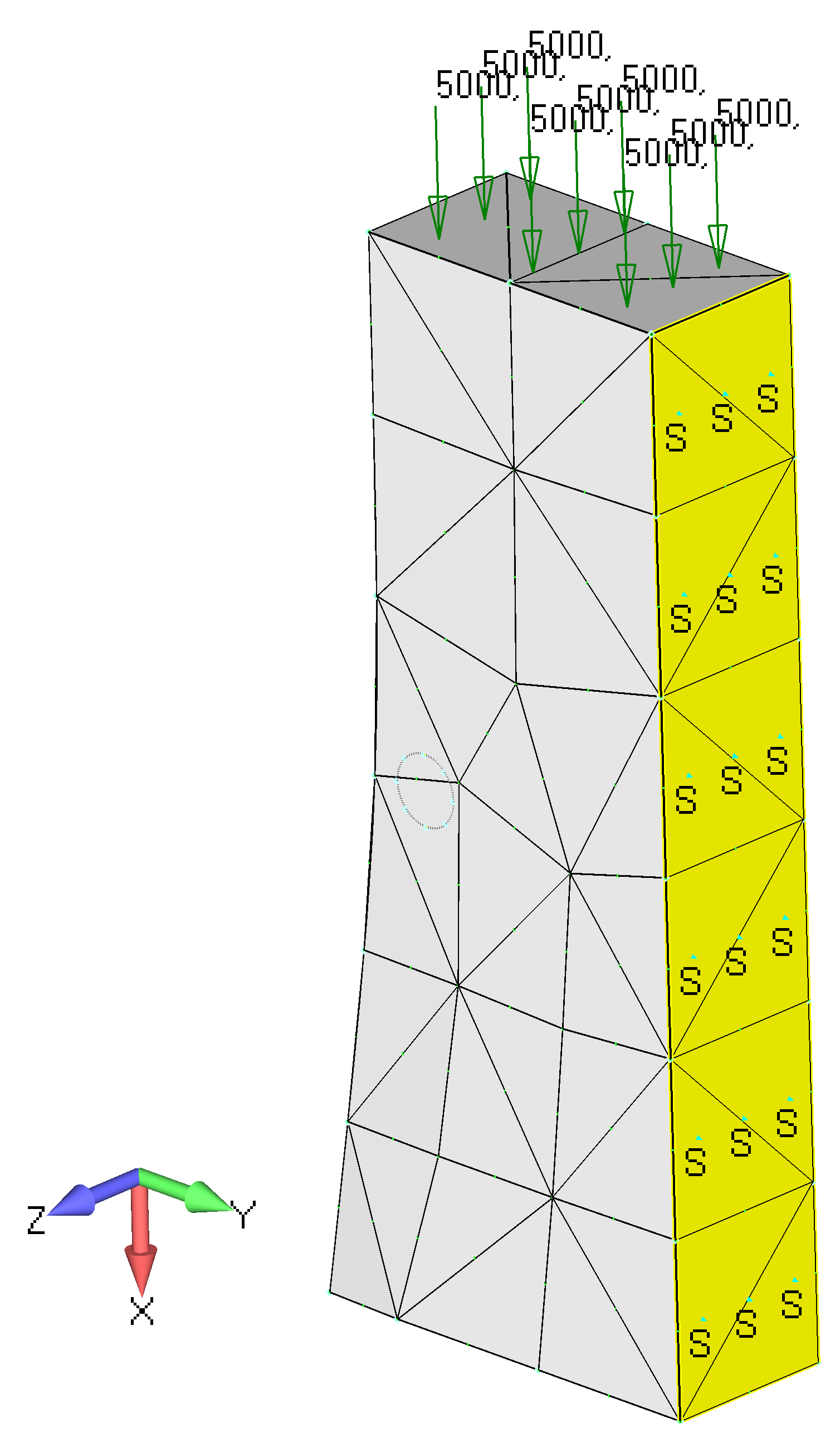 Femap NX Nastran Применение нагрузок и закреплений