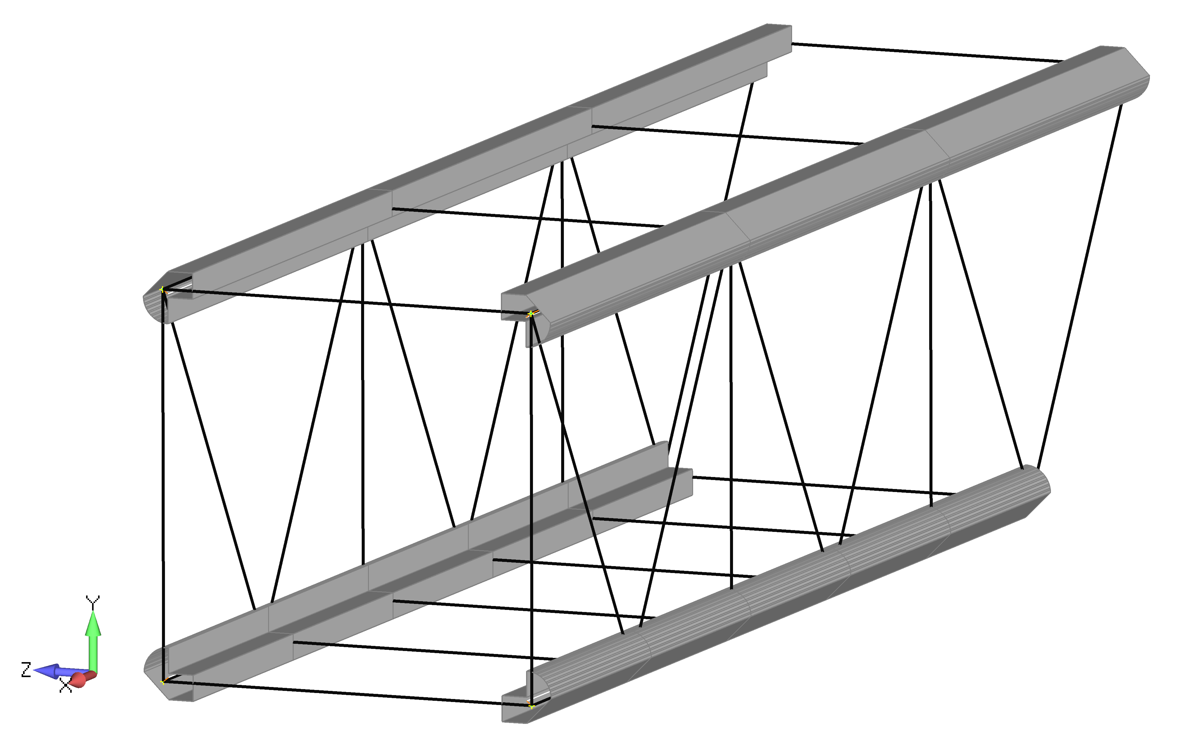 Femap NX Nastran Создание сетки балочных элементов