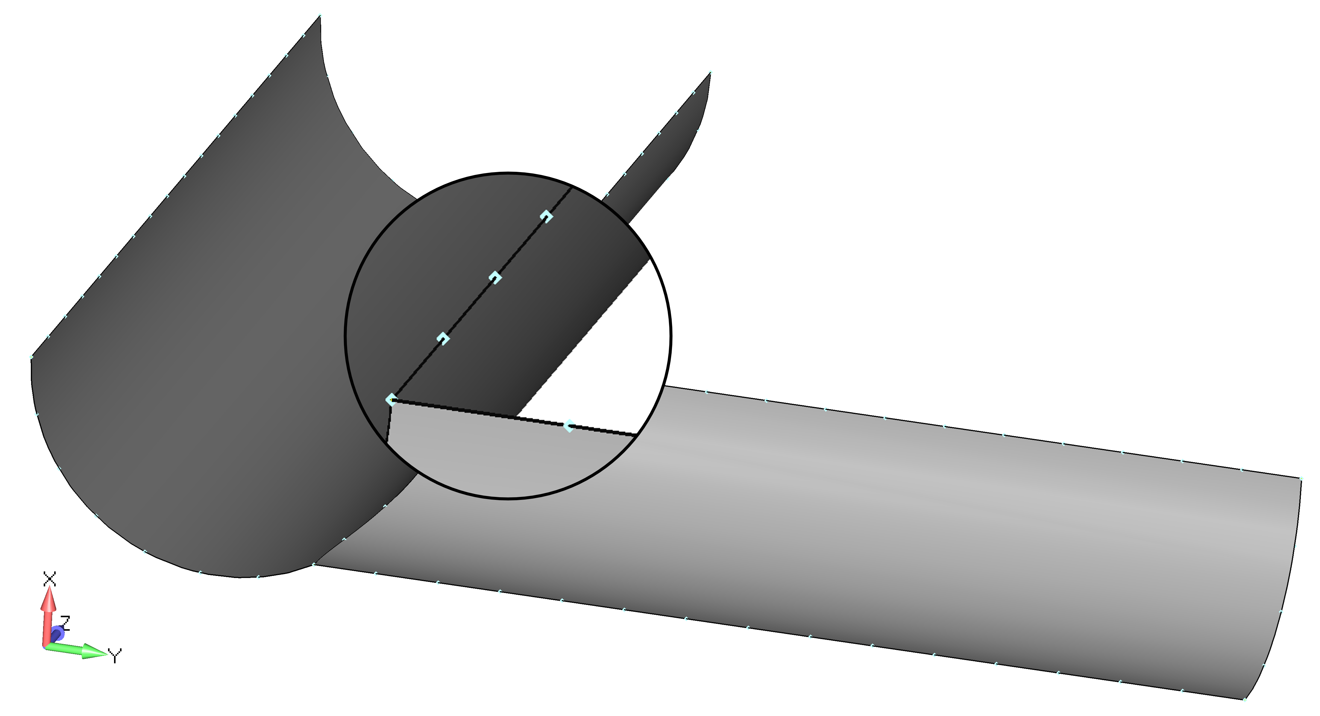 Femap NX Nastran создание сетки на серединных поверхностях