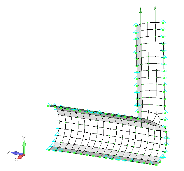 Femap NX Nastran граничные условия симметрии к ребрам