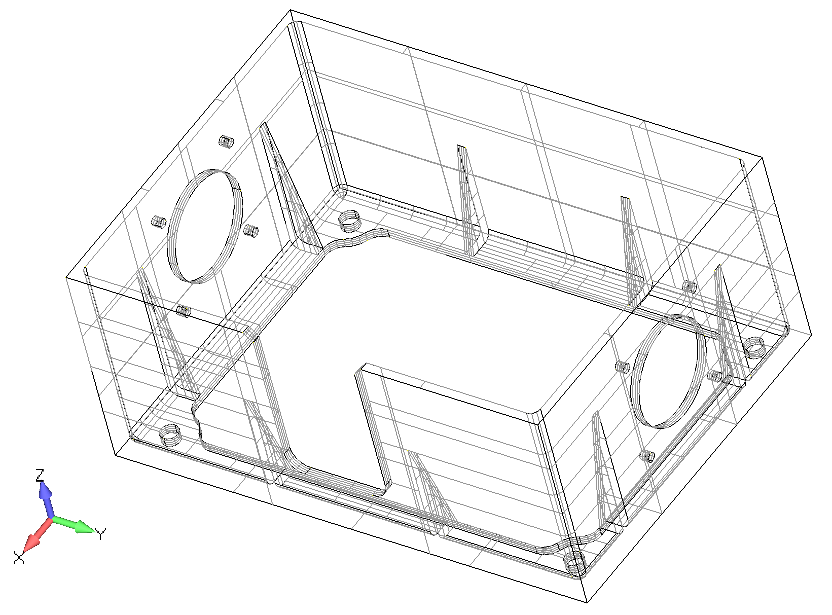 Femap 12 NX Nastran режим каркасного отображения модели