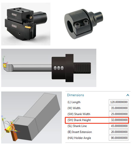 Определение высоты держателя Solid Edge CAM Pro