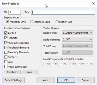 Создание нового Freebody в Femap (шаг 3)