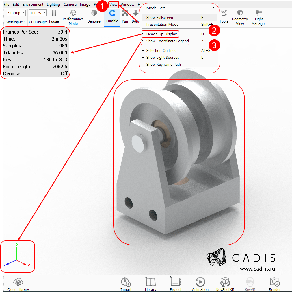 Советы Solid Edge, KeyShot и Solid Edge, Интеграция Solid Edge и KeyShot, Настройка сцены в KeyShot, презентация продукта в Solid Edge, визуализация сцены в Solid Edge, презентабельность изделий KeyShot; фотореалистичные изображения KeyShot; трехмерные модели KeyShot; сцены KeyShot; Материалы KeyShot; камеры KeyShot; источники света KeyShot; Главное меню KeyShot; Основная панель инструментов KeyShot; Графическое окно KeyShot; Командная панель KeyShot