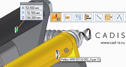 solid edge привязка к точкам центров отверстий