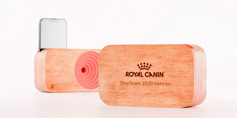 laser engraved wooden sound system