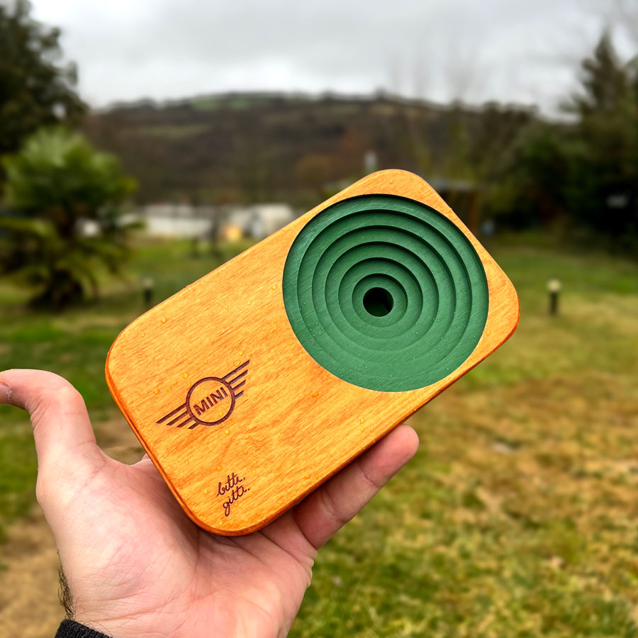 laser engraved wooden speaker