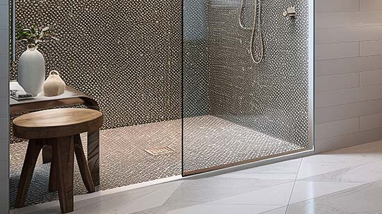 Exemplarische Darstellung der bodengleichen Dusche