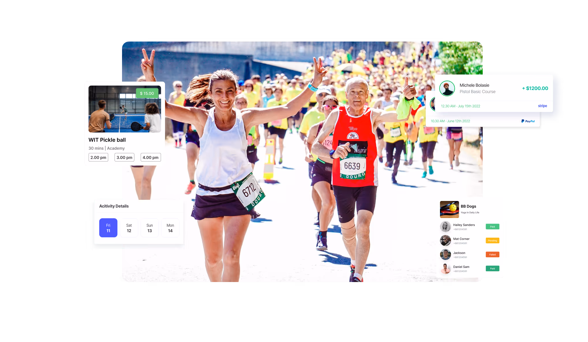 Manage upcoming events in your health clubs, fitness centre etc.. with user friendly single platform promoting community engagement