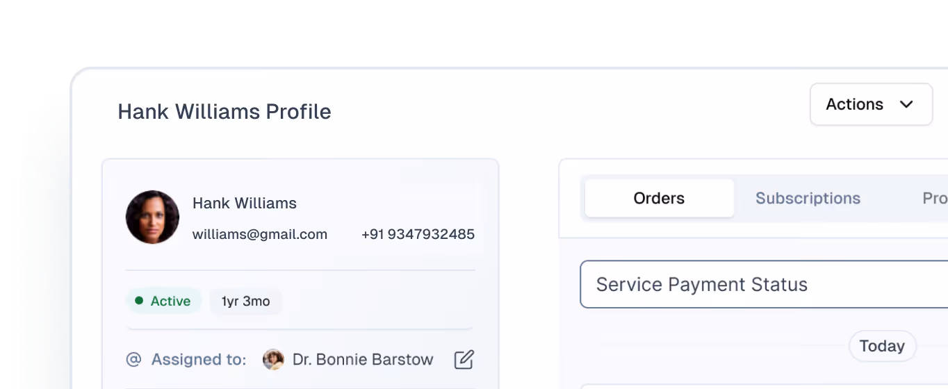 Client profile for all client details in one place