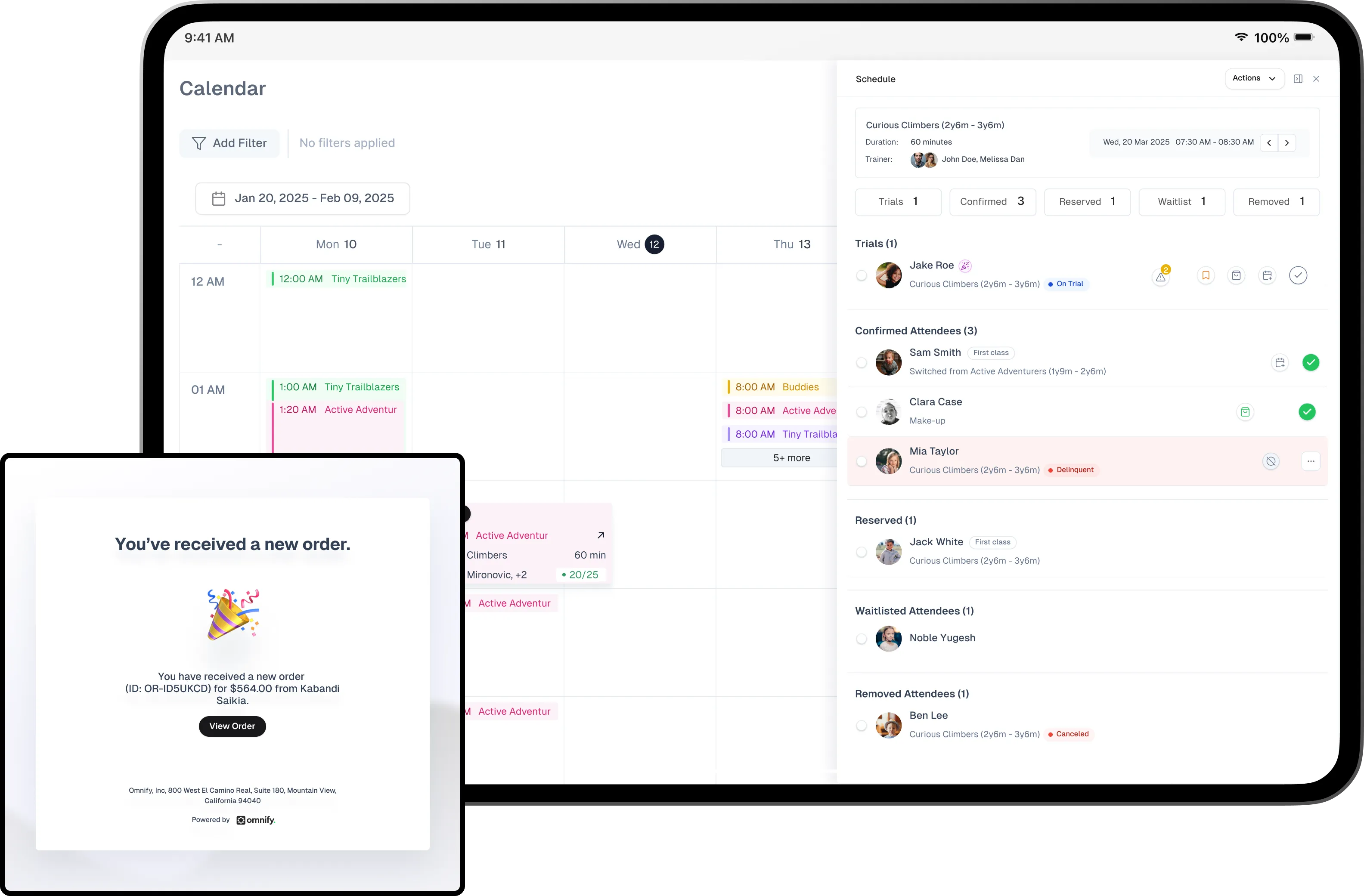 Manage your program schedule directly from your calendar