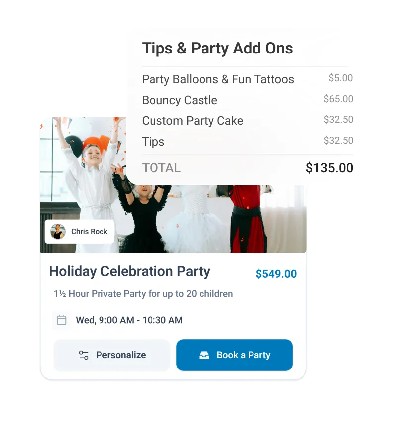 streamline your party schedule seamlessly with Omnify Children management software 