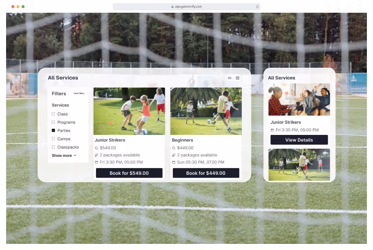 create, sell and manage your camps with Omnify camp management software