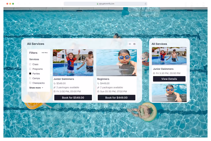 create, sell and manage your camps with Omnify camp management software 