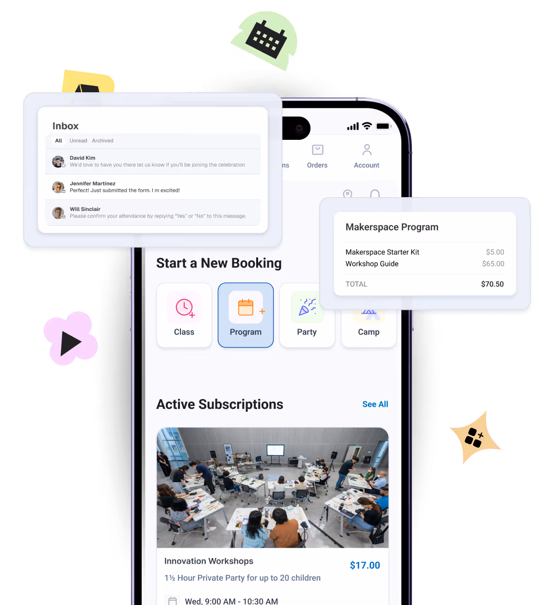 Sell your camps easily with Omnify Kids' activity software 