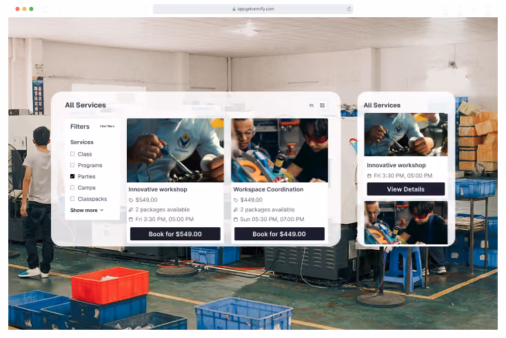 create, sell and manage your camps with Omnify camp management software 