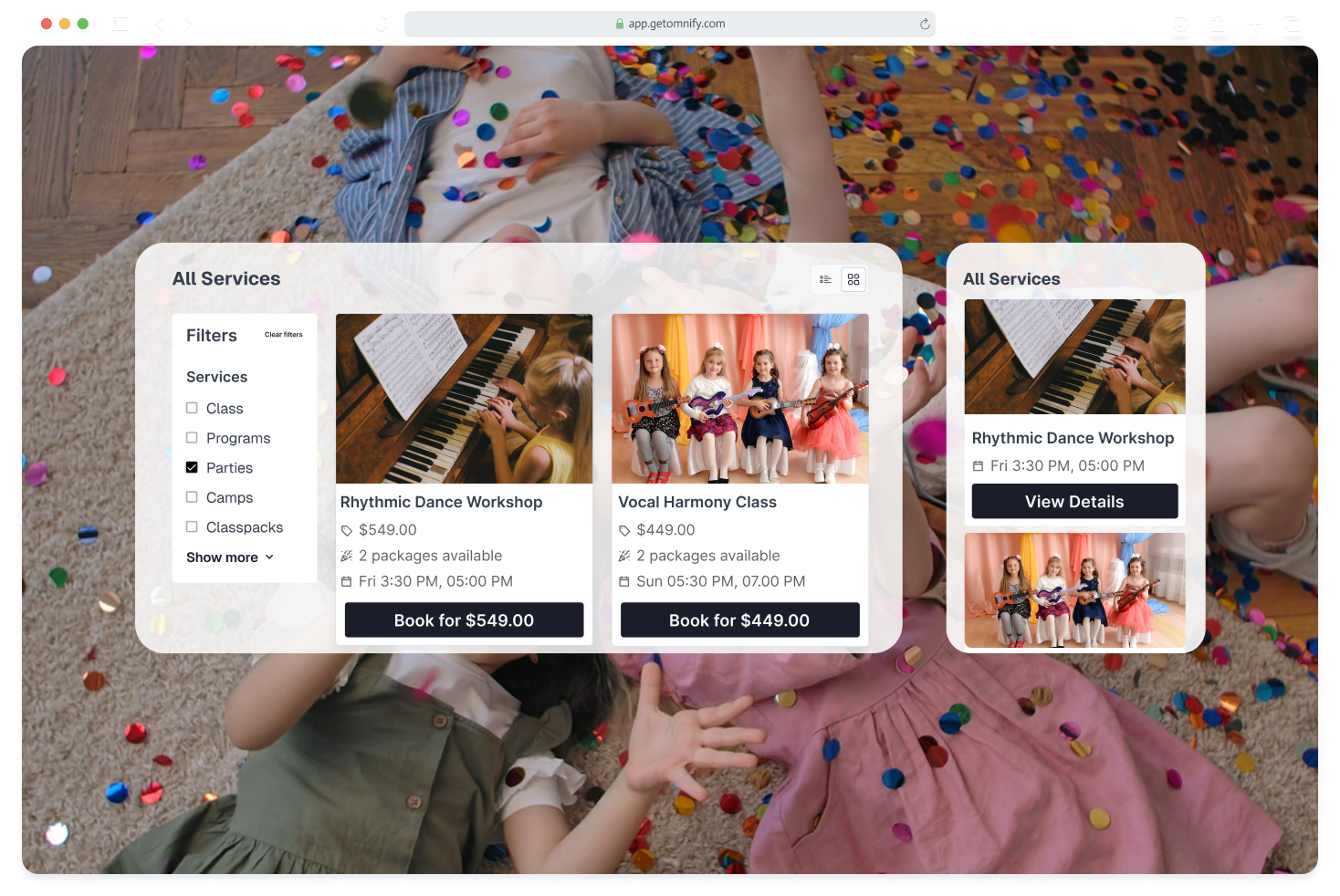 create, sell and manage your camps with Omnify camp management software 