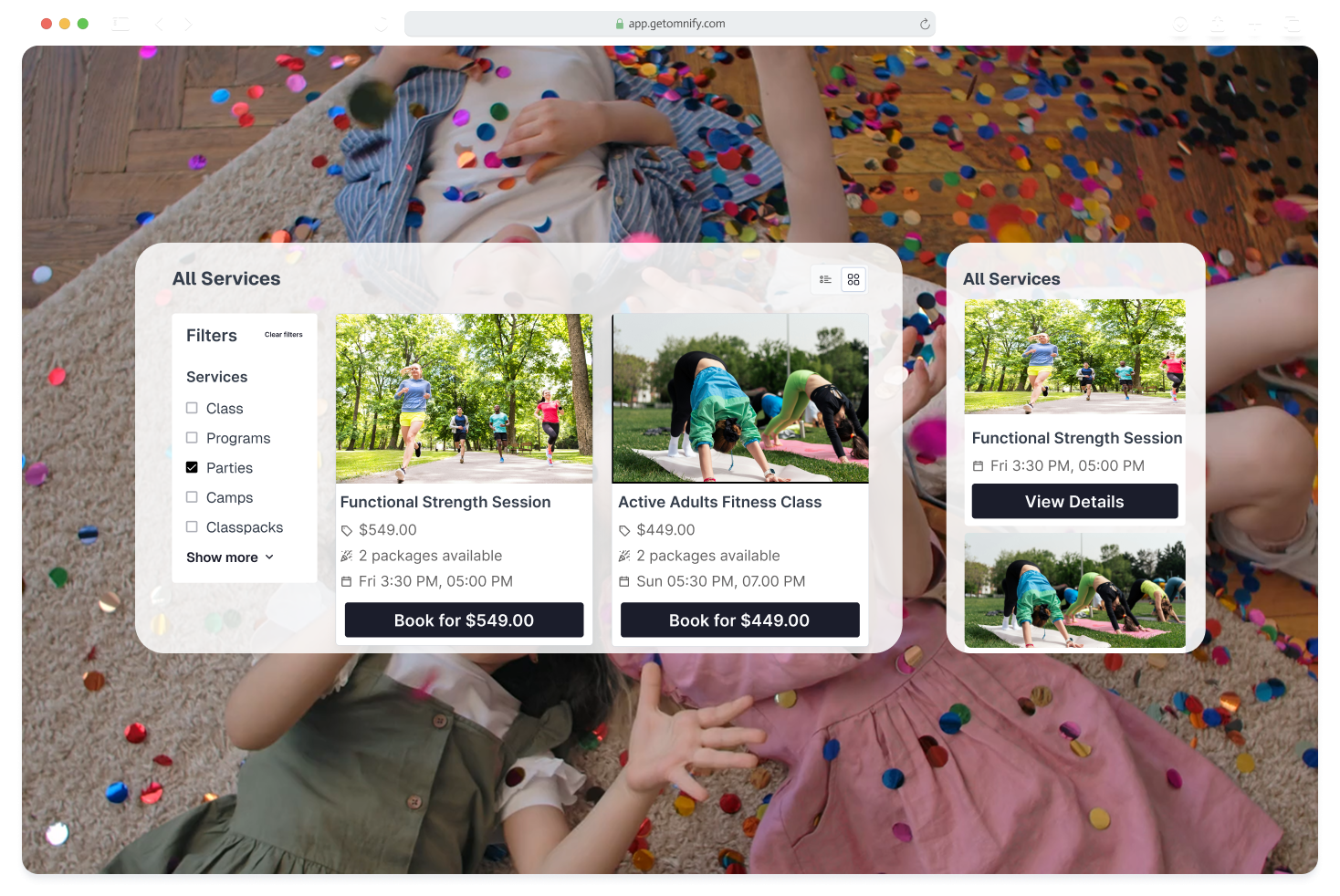 create, sell and manage your camps with Omnify camp management software 